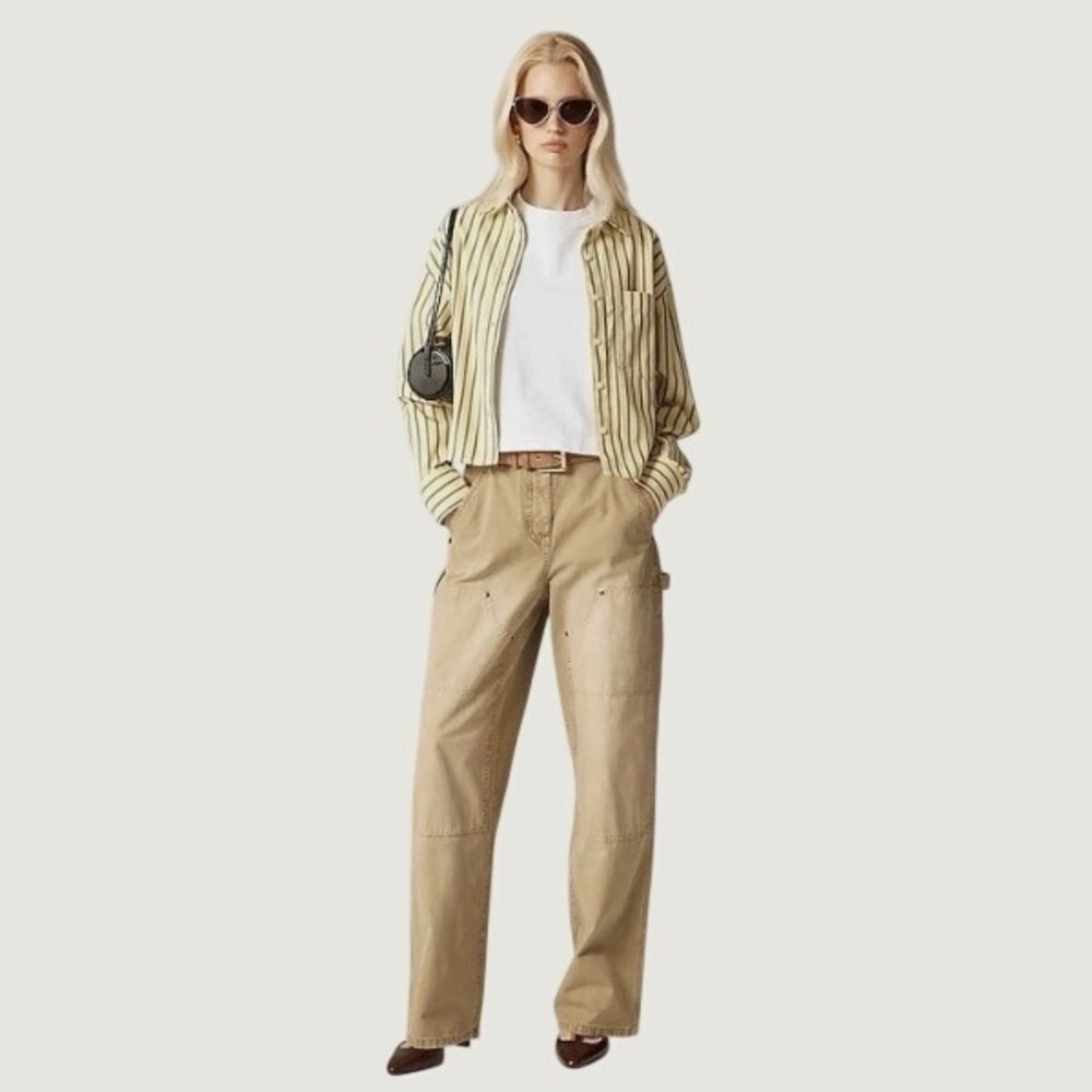 J.Crew Painter Pants Womens 30 Green Double Knee Utility Carpenter Workwear